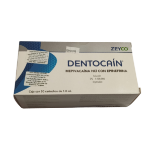 ANESTESIA - DENTOCAIN MEPIVACAINA C/ EPINEFEFRINA 2% TUBO DE VIDRIO