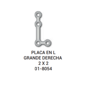 PLACA EN L DERECHA LARGA 2.0/0.6(A)2X2 (01- 8054)