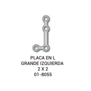 PLACA EN L IZQUIERDA LARGA 2.0/0.6(A)2X2 (01-8055)