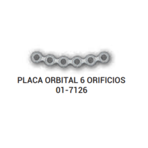 PLACA ORBITAL 6 AGUJEROS 1.5/0.6(A) (01-7126)
