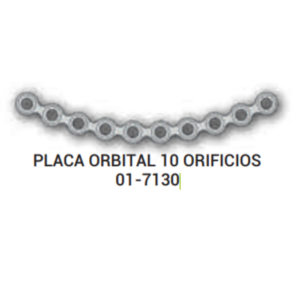 PLACA ORBITAL 10 AGUJEROS 1.5/0.6(A) (01-7130)