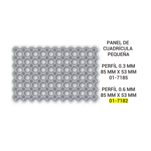 PANEL GRILLA PEQUEÑO 1.5/0.6(A) 85X53MM (01-7182)